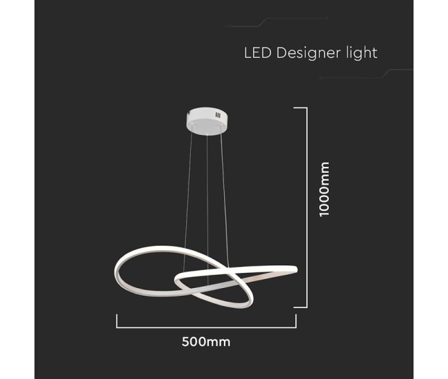 Candelabru led 20w 3000k 50x100cm - alb