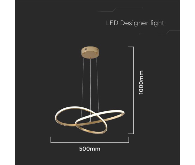 Candelabru led 20w 3000k 50x100cm - auriu