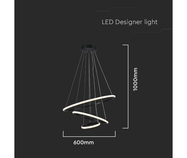 Candelabru led 32w 3000k 60x40x100cm - negru