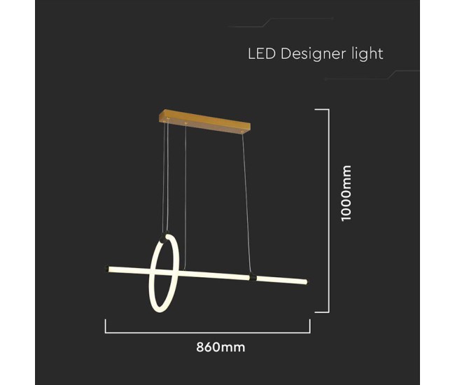 Candelabru led 16w 3000k 86x100cm - negru