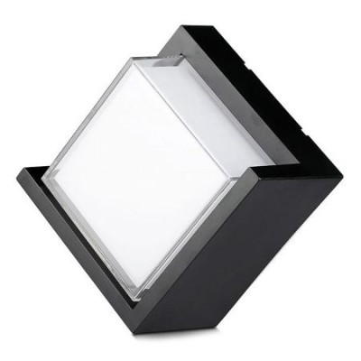 Lampa led 12w ip44 4000k alb neutru - negru