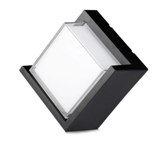 Lampa led 12w ip44 4000k alb neutru - negru