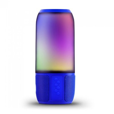 Boxa bluetooth 2x3w usb/msd/aux iluminata led rgb - albastru