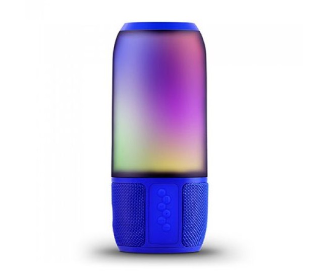 Boxa bluetooth 2x3w usb/msd/aux iluminata led rgb - albastru