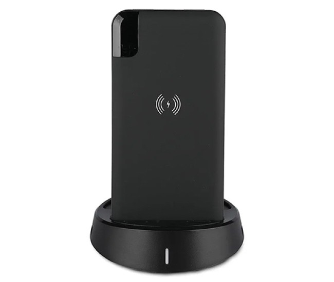 Power bank 8000mah incarcare wireless model stand - negru