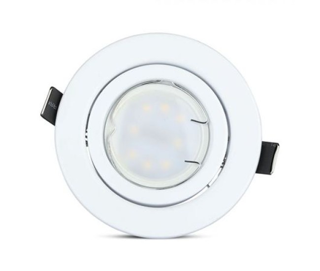 Set 3 spoturi led gu10 5w 3000k alb cald - alb