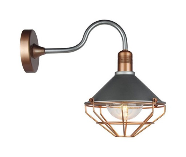 Lampa montaj perete soclu e27 ip65 - rose/gold