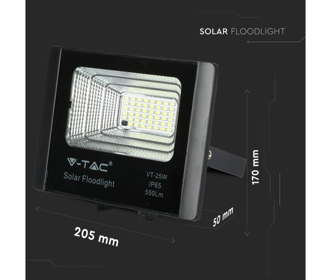 Reflector led 12w 6000k cu incarcare solara