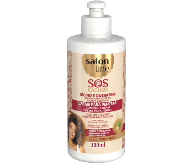 Balsam Fara Clatire Sosulei Ricin Si Keratina Par Cret300 Ml Salon Line