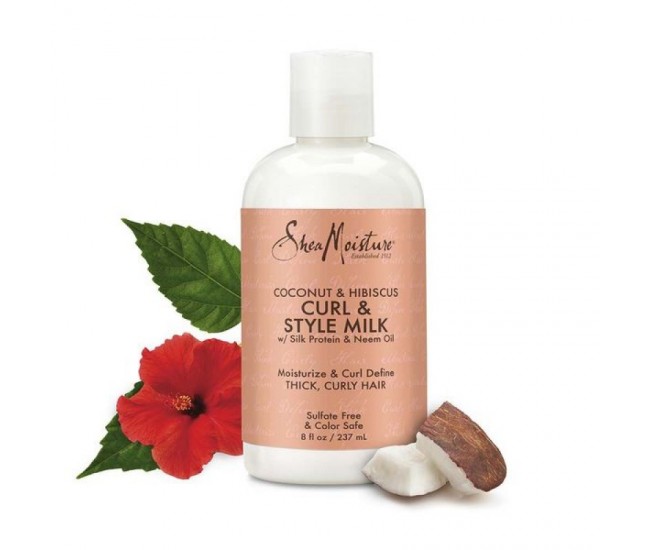 Lapte De Styling Pentru Bucle Cu Hibiscus Si Nuca De Cocos Shea Moisture 237Ml