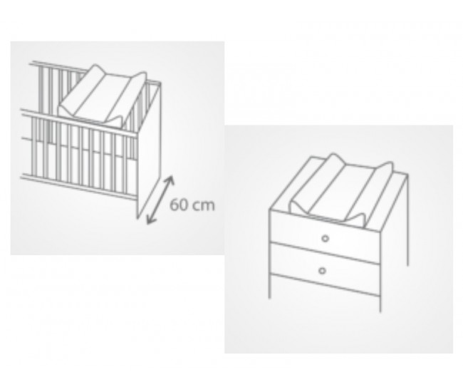 Saltea De Infasat Bebe Cu Intaritura 70x47,5 Klups Clouds White 406