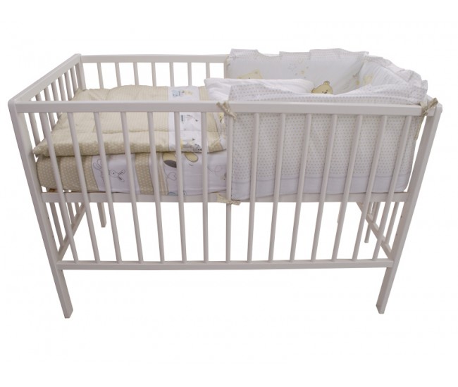 Lenjerie MyKids Teddy Play Bej 4 Piese M1 120x60