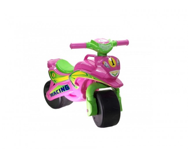 Motocicleta de impins MyKids Racing 0139/3 Roz/Verde