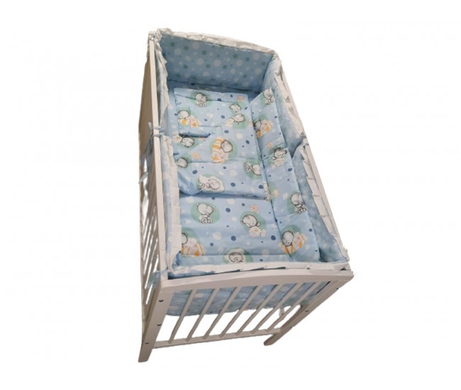 Lenjerie MyKids Baby Teddy Albastru 4+1 Piese 120x60 cm