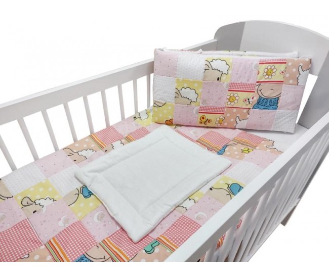 Lenjerie MyKids Mini Patratel Multicolor Girl 4 Piese 120x60