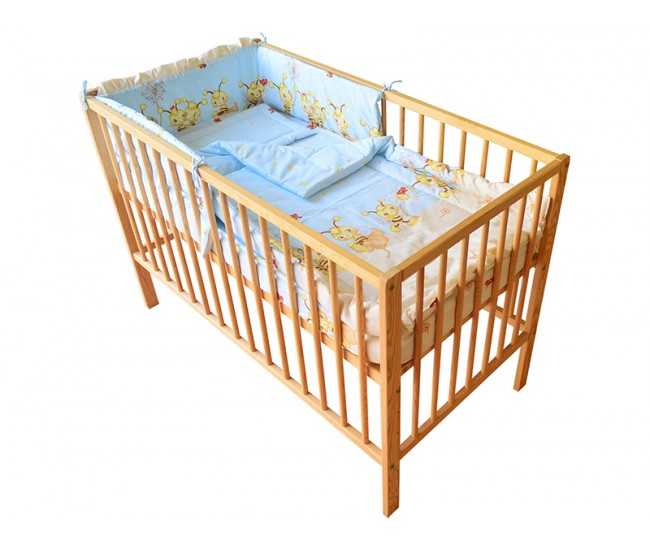 Lenjerie MyKids Albinuta Albastru 4 Piese 120x60