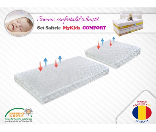 Set saltele MyKids Cocos Confort II 120x70x08 (cm) + 50x70x08 (cm)