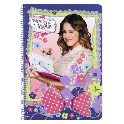 Caiet cu spira A4-80 de file colectia Violetta Flowers