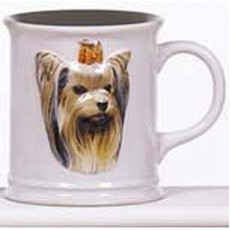 Cana cu catel Yorkie in relief