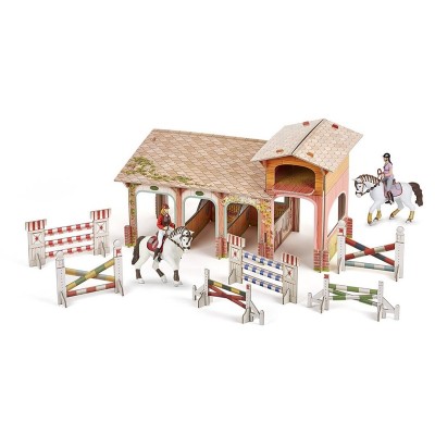 Figurina Papo - Set Poney club-boxa carton+4 figurine