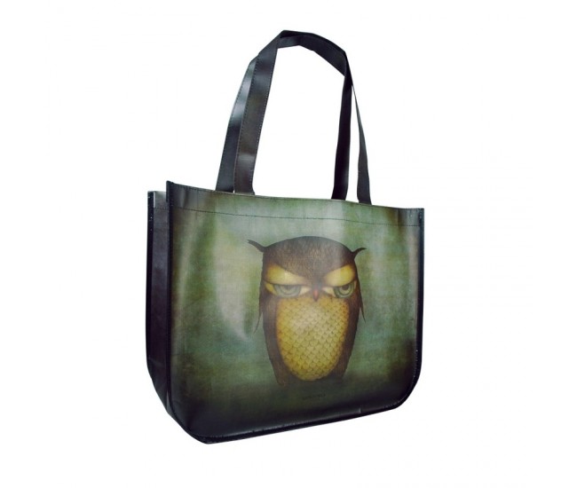 Geanta shopping Eclectic Grumpy Owl