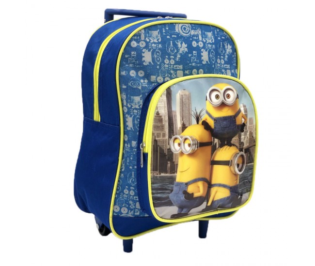 Ghiozdan cu troler pentru gradinita Minions 31 cm