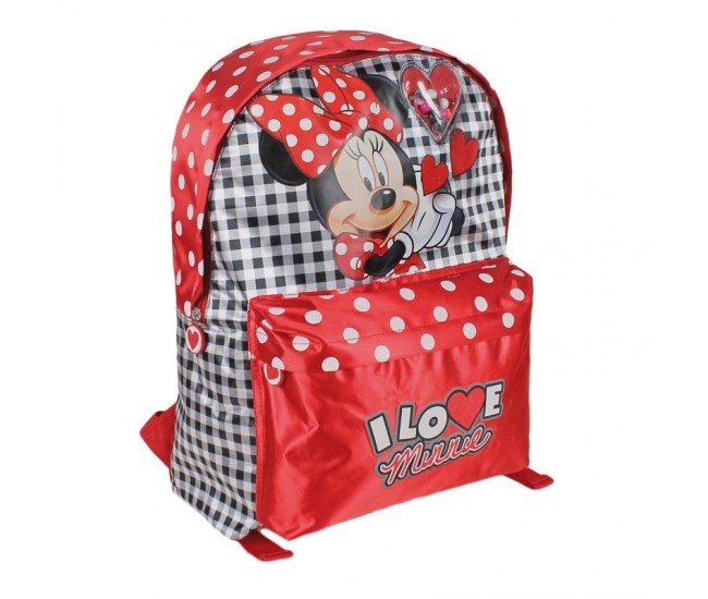 Ghiozdan rosu copii Minnie Mouse 40 cm