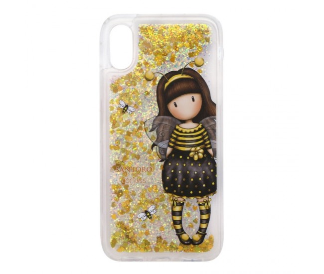 Husa iPhone X/XS cu glitter Gorjuss Bee Loved