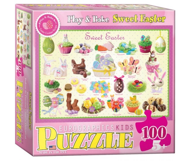 Puzzle 100 piese Sweet Easter