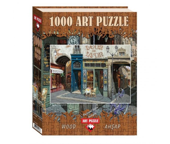 Puzzle 1000 piese - din lemn CAFE LEON