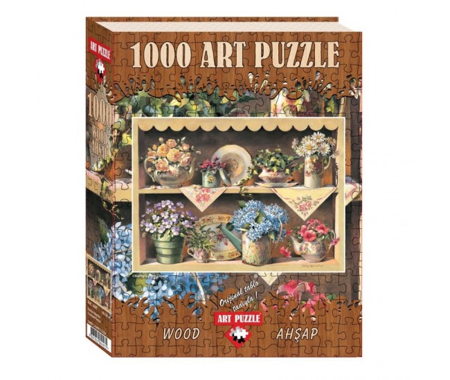 Puzzle 1000 piese - din lemn CUPBOARD GARDEN