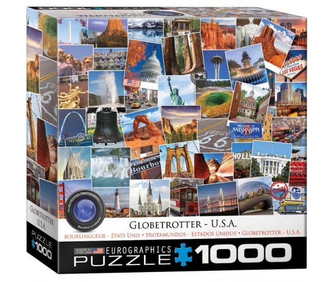 Puzzle 1000 piese Globetrotter USA