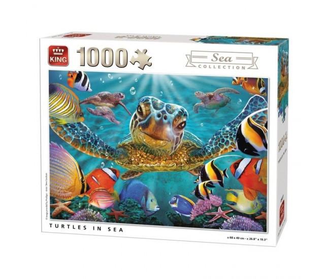 Puzzle 1000 piese Turtles In Sea