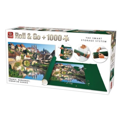 Puzzle 1000 piese+covoras Franta, Burgundy