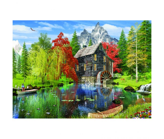 Puzzle 1500 piese - Fishing By The Mill