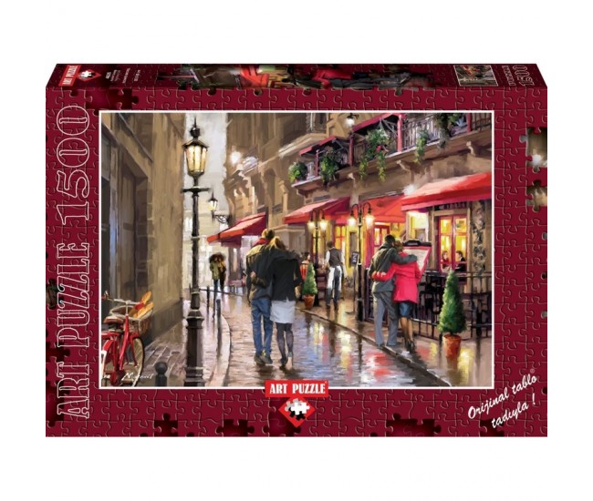 Puzzle 1500 piese Nightime Cafe - RICHARD MACNEIL