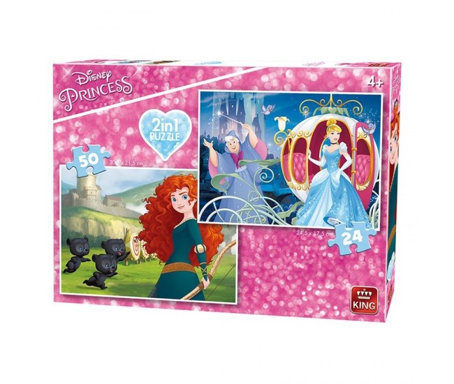 Puzzle 2 in 1 Princess Brave/Cindarrela