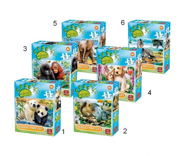 Puzzle 35 piese - Lumea animala