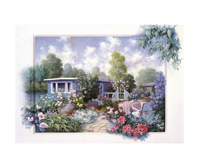 Puzzle 500 piese - Garden With Flowers-Peter Motz