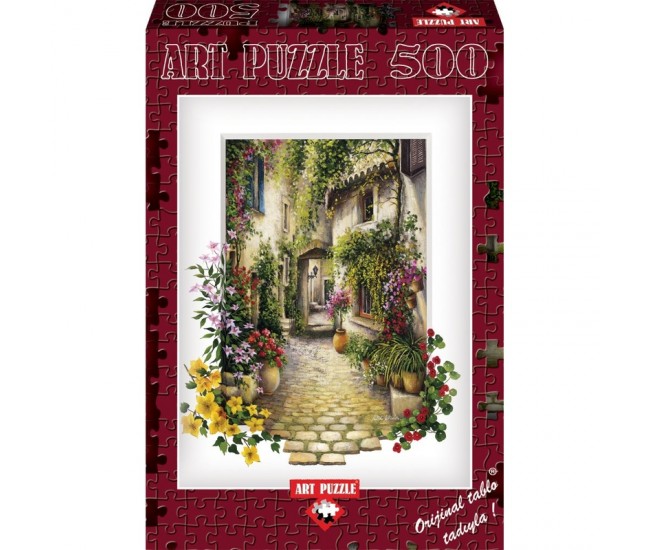 Puzzle 500 piese - IN THE SMALL FLOWER VILLAGE