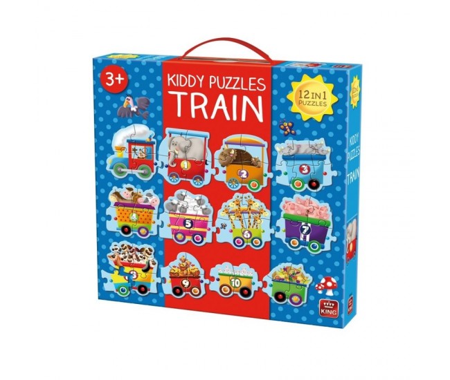 Puzzle mare 12 in 1 tren