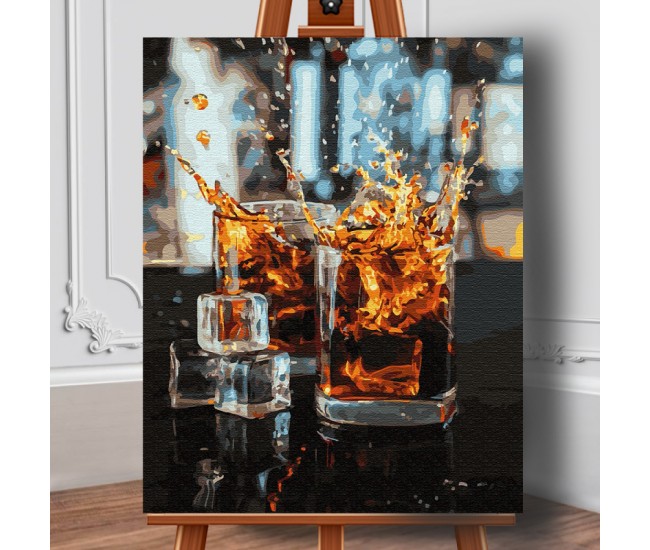 Set pictura pe numere (panza) Whiskey pentru prieteni 50x40 cm