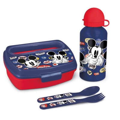 Set sticla apa inox +cutie sandwich Mickey Mouse