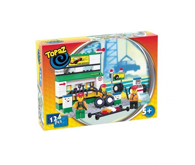 Set de construit tip lego-Service auto-124 piese