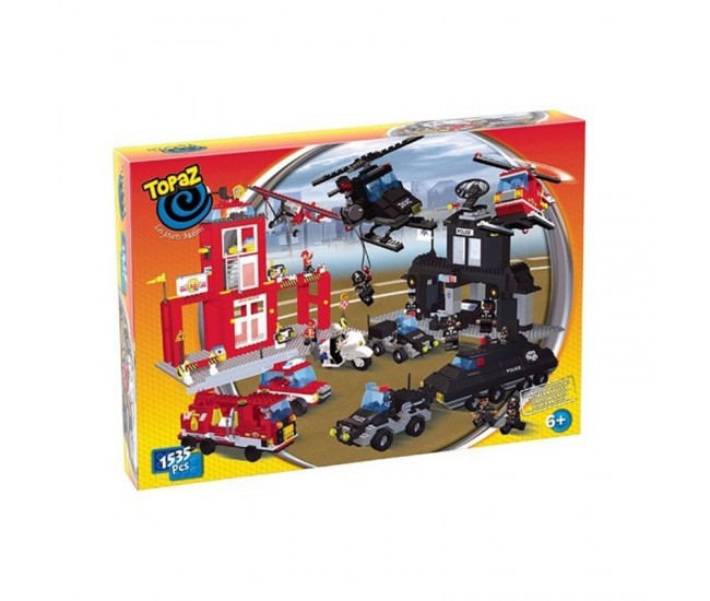 Set de construit tip lego-Super centru de ajutor-1535 piese