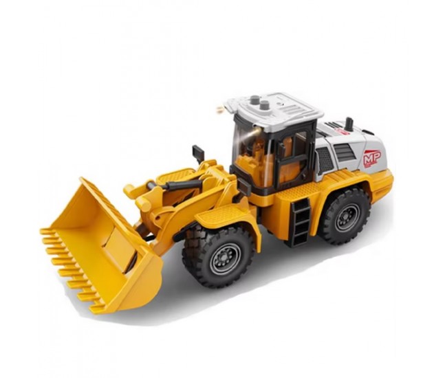 Buldozer de jucarie cu sunete si lumini 31 cm galben 