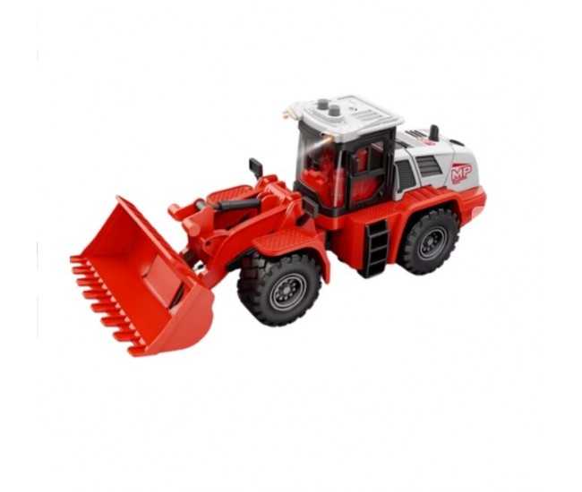 Buldozer de jucarie cu sunete si lumini 31 cm rosu