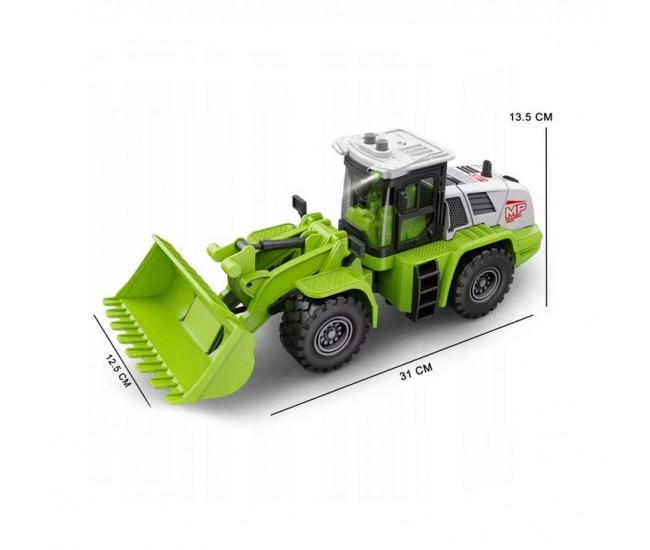 Buldozer de jucarie cu sunete si lumini 31 cm verde