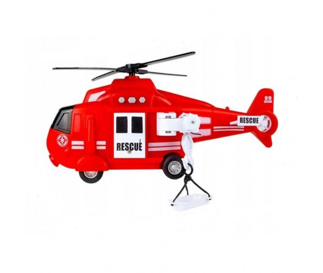 Elicopter de salvare cu sunete, lumini si proiectie scara 1:20 galben