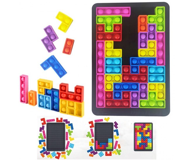 Joc senzorial Pop It Tetris 26 piese